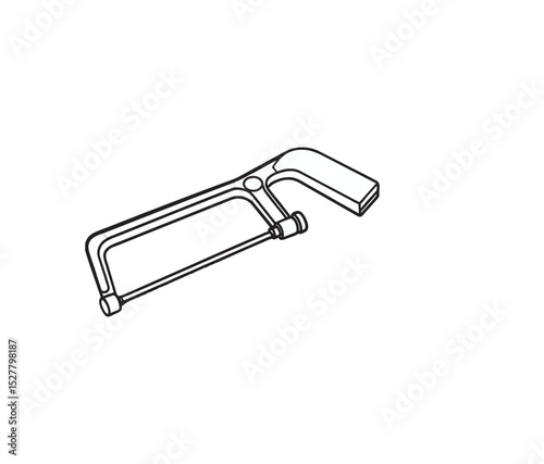 silhouette image of a saw with a transparent background