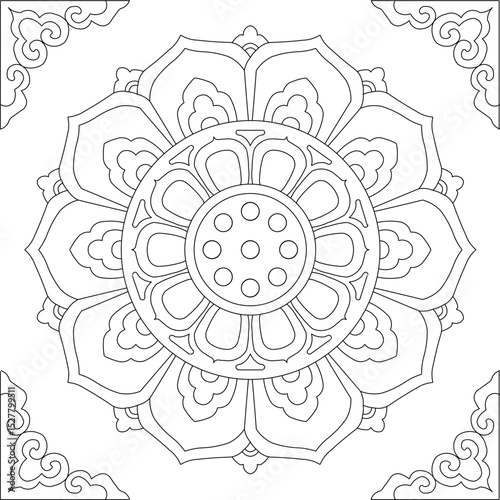 vector image illustration design decoration ornament background pattern mandala decoration classic vintage ethnic traditional abstract floral modern
