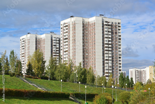 houses of layout volumetric planning elements in Zelenograd Moscow, Russia