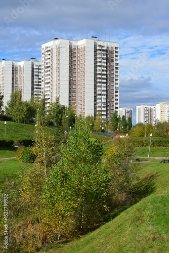 houses of layout volumetric planning elements in Zelenograd Moscow, Russia