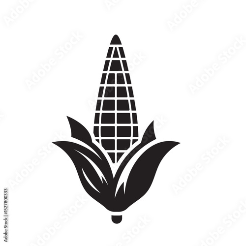 Corn Cob logo icon illustration flat