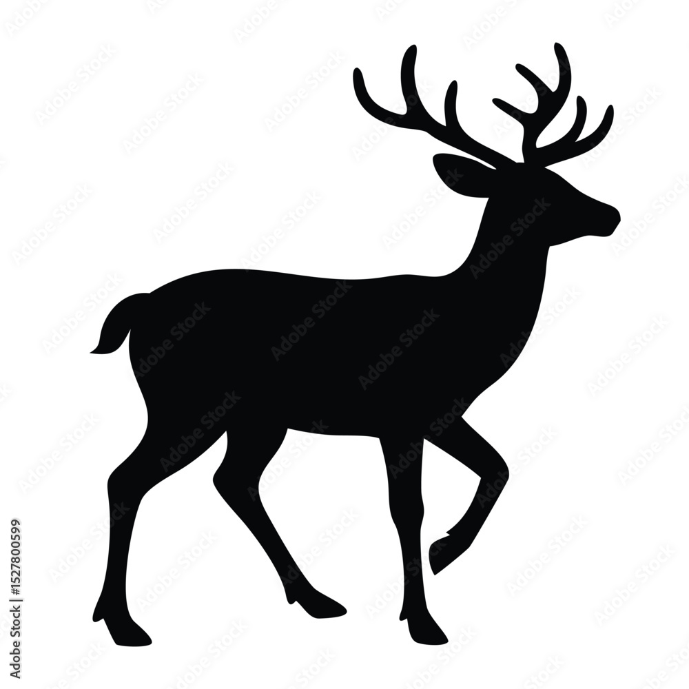 Fototapeta premium deer silhouette vector ,ai generator