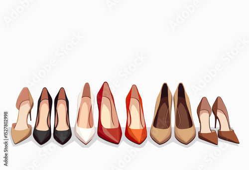 Discover your perfect pair in this extensive lineup of classic high heel pumps, showcasing a wide variety of elegant styles and colors for any formal occasion.
