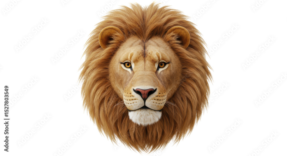 Fototapeta premium Isolated Lion Head