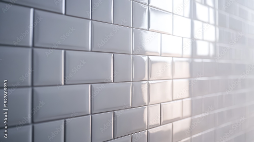 Obraz premium A wall with white tiles