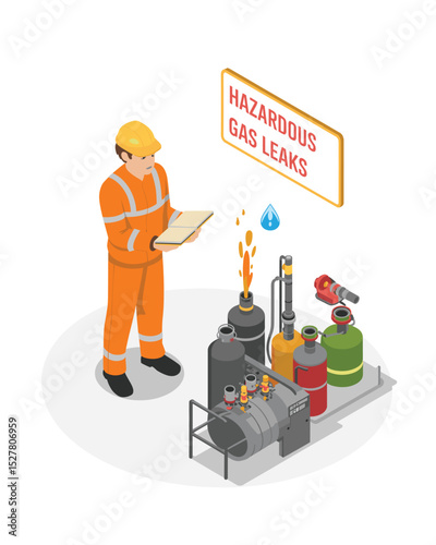 Industrial gas leak inspection and safety