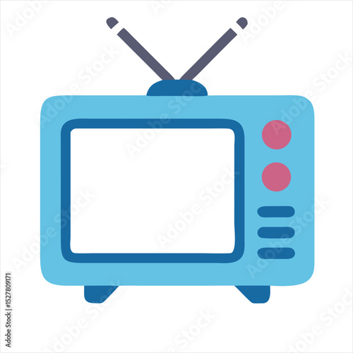 TV icon on blue