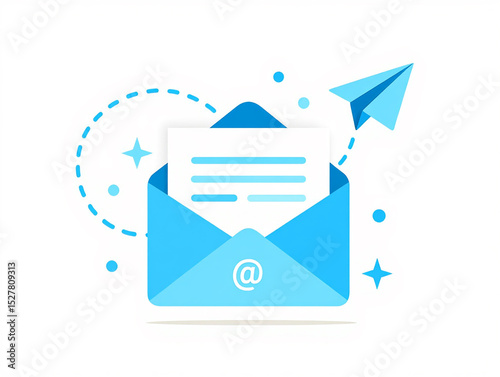 Sending Email Message Fast Delivery Concept Illustration