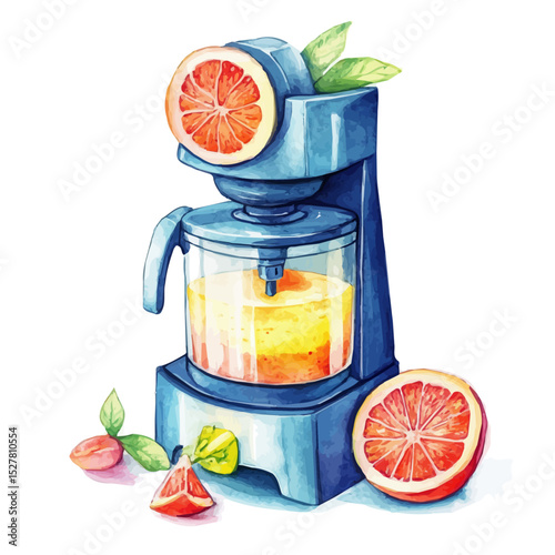 Juicer, watercolor vector, high quality, isolated on a white background.