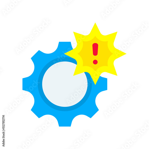 Damage flat color icon