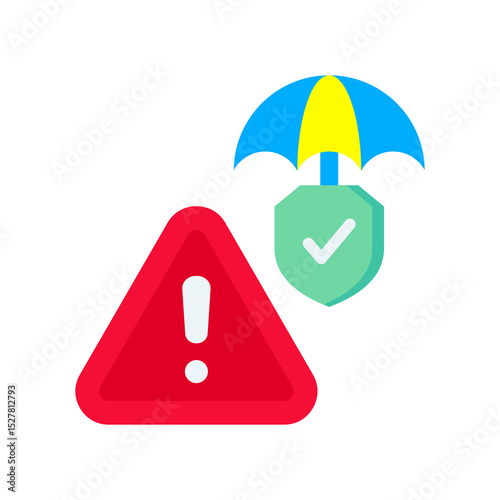 Mitigation flat color icon