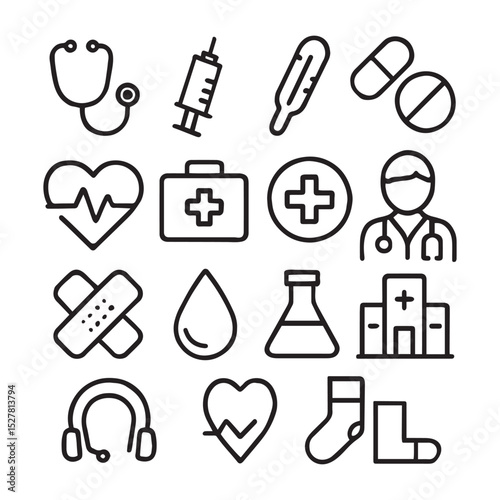 set of medical icons
