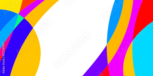 Abstract colorful design with overlapping shapes