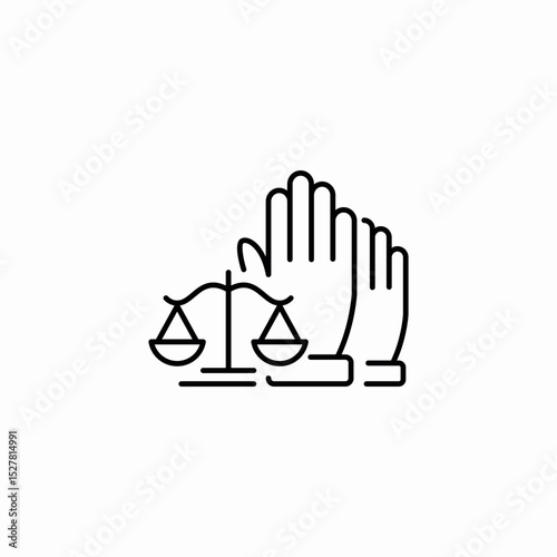 balance law icon sign vector