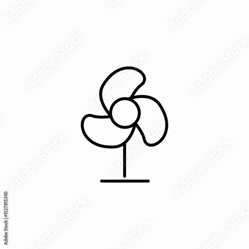 fan device icon sign vector