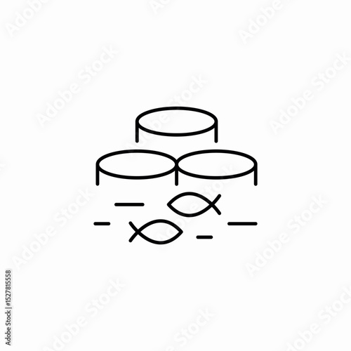 fish environment icon sign vector