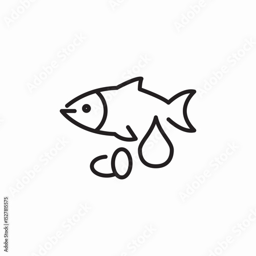 fish oil icon sign vector