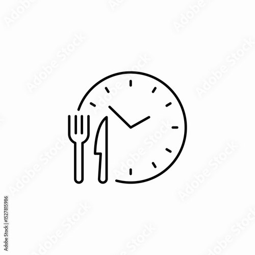 meal time icon sign vector