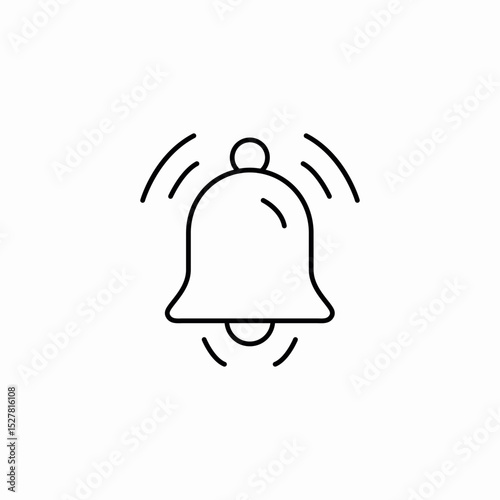notification bell icon sign vector