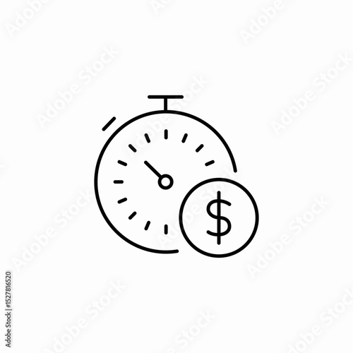 timer finances icon sign vector
