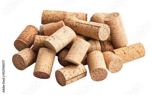 Pile of corks with some of them being larger than others