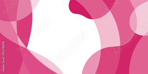 Abstract  pink and white overlapping shapes