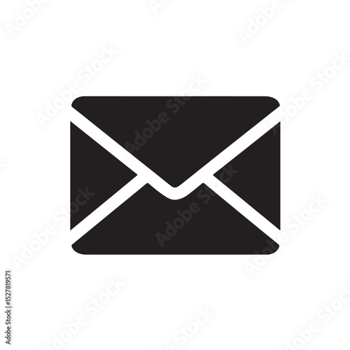 Simple Envelope Icon Representing Email, Message, Communication and Mail Symbol