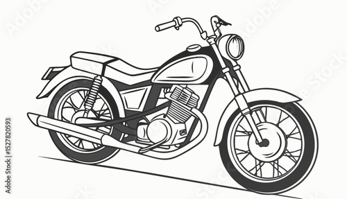 Moped line art