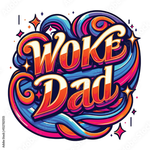 Woke Dad typography t-shirt design