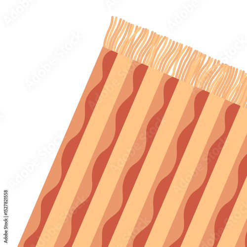 Decorative element for photo album on table. Carpet. Good memory. Vector illustration in cartoon style