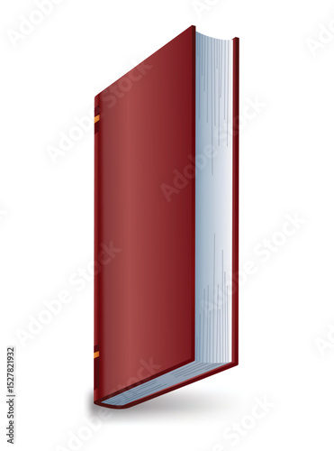 Realistic book. Learning or education concept. Design of closed book or notebook. Reading, learn and receive education through books. Read more books