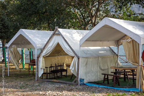 tent in the forest