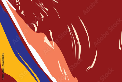 Vibrant abstract composition featuring smooth gradient patterns in shades with color, creating a sense of modernity and creativity. Ideal for backgrounds, design projects, or artistic concepts.