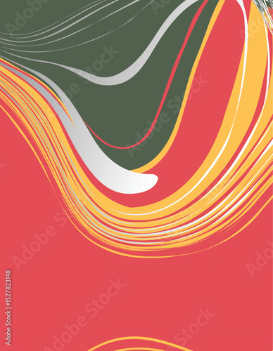 Vibrant abstract composition featuring smooth gradient patterns in shades with color, creating a sense of modernity and creativity. Ideal for backgrounds, design projects, or artistic concepts.