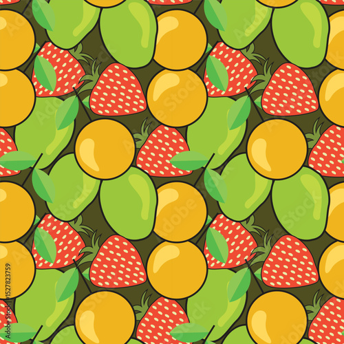 vector fruits seamless pattern background design