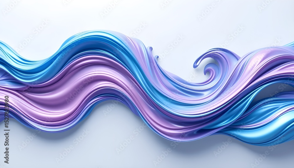 Fototapeta premium 3D Wave Liquid shape colour 