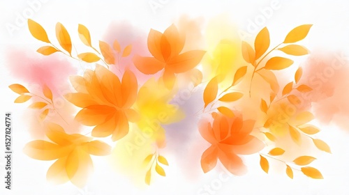 Radiant orange blossoms embrace warmth and beauty conveying a feeling of serene joy and subtle elegance with a soft