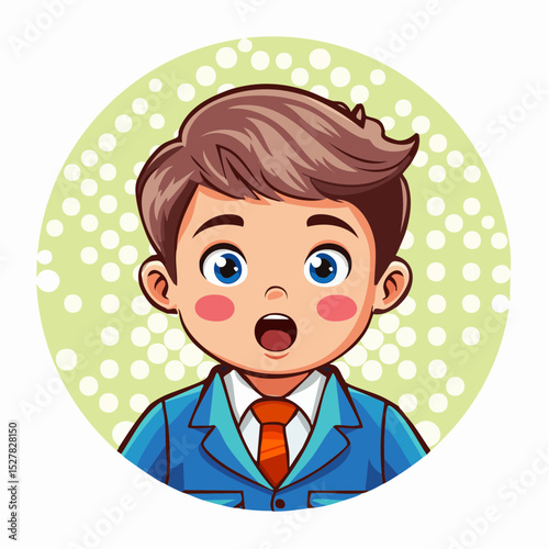 Cute Boy Looking Shocked and Surprised