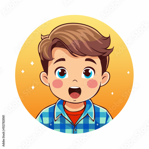 Cute Boy Looking Shocked and Surprised