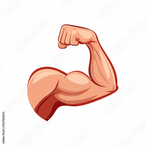 Bodybuilder hand flexing bicep muscle