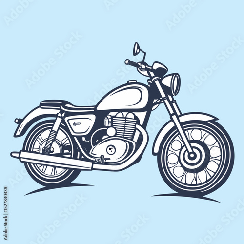 Motorcycle on a white background vector free download.