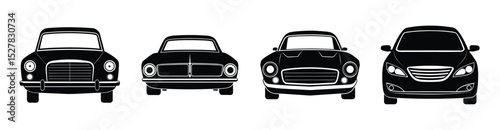 Speedster sports car silhouette vector on white background