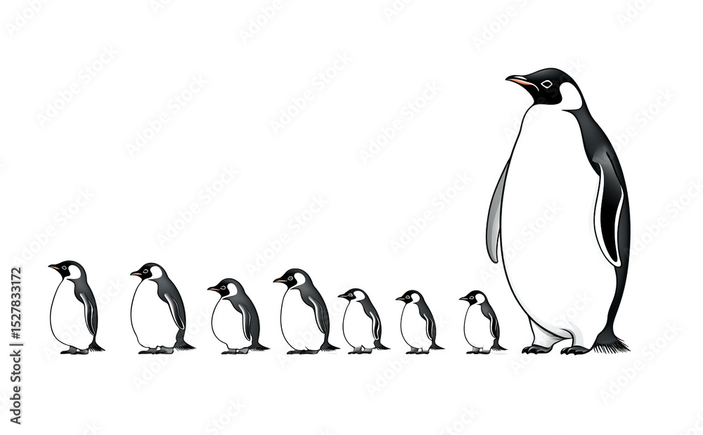 Fototapeta premium penguin on snow