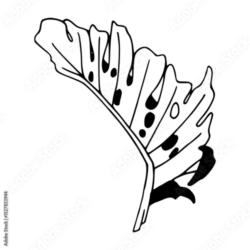pest damaged plant element