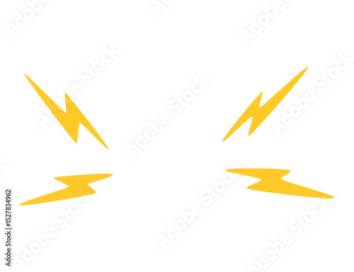 Decorative element to illustrate angry emotion. Symbol of evil, negative and bad facial expression. Angry expression element. Vector cartoon illustration