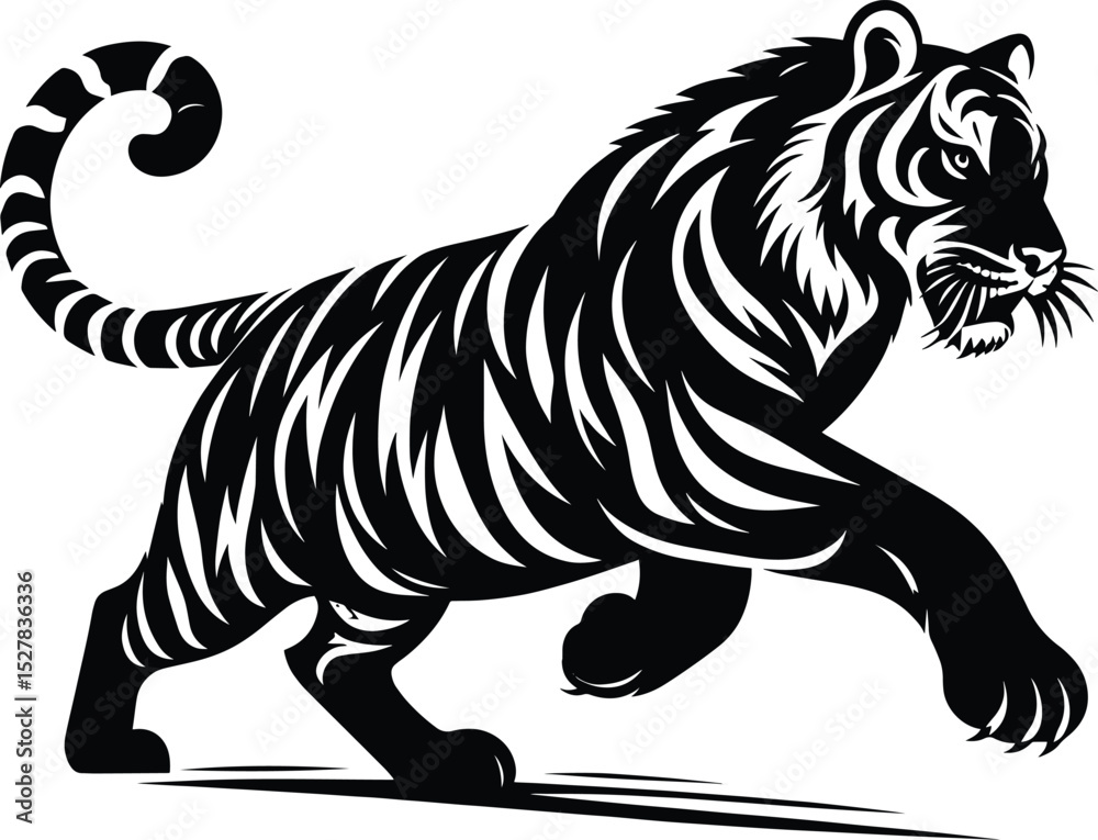 Tiger silhouette Tiger silhouette