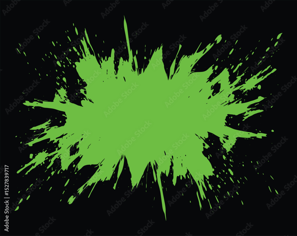 ink splat green sllime gradient, brush splatter ,paint splatter , ink splatter