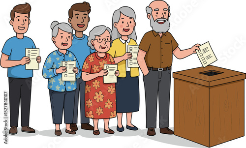 Election illustration for democracy