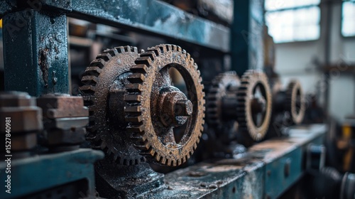 A factory with malfunctioning machinery, symbolizing impaired productivity in a workplace