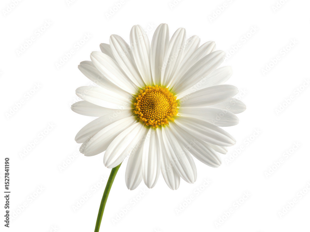 Fototapeta premium Daisy flower png blooming daisy flower png yellow center daisy bloom png cheerful spring wildflower png ornamental garden flower png popular floral motif png transparent background image